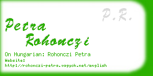 petra rohonczi business card